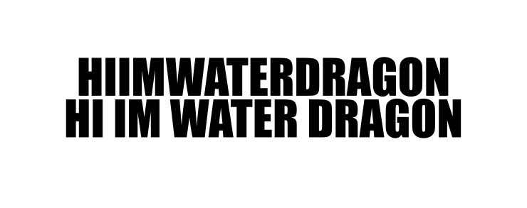 2HI IM WATER DRAGON