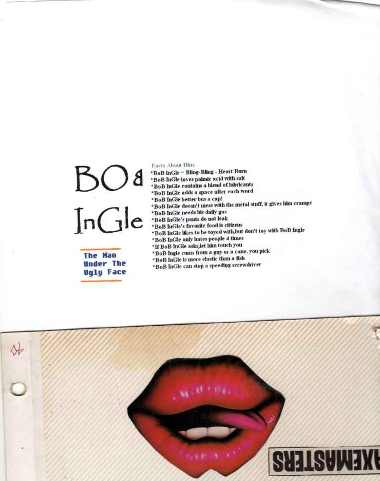 bob ingle 2 - The Man Under The Ugly Face