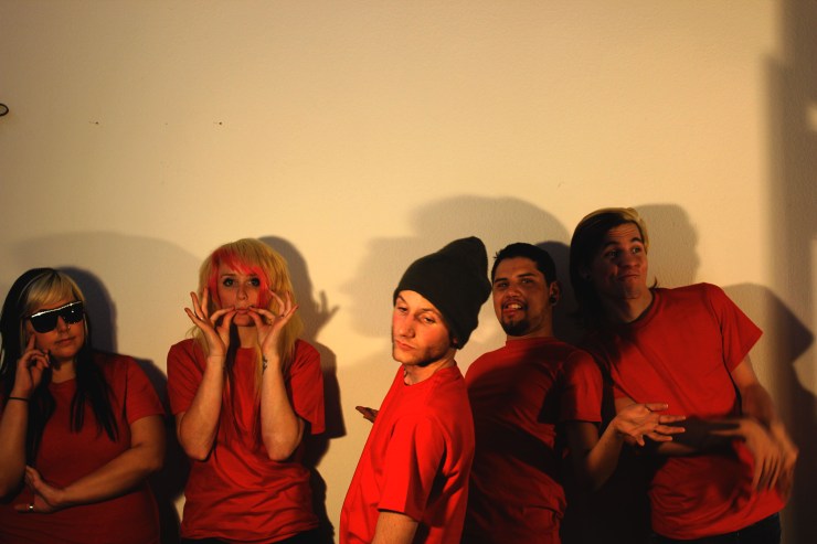 grim bzns grm bzness grim bizness band photo red shirt volly advena grace terry stephanie pattison jamey blaze brion lund allan valadez