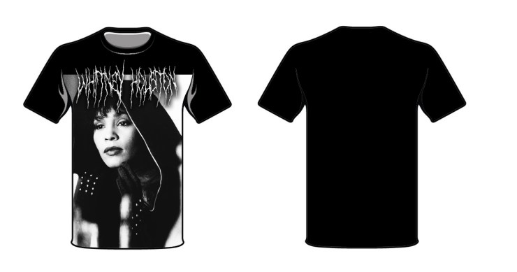 whitney houston metal t shirt